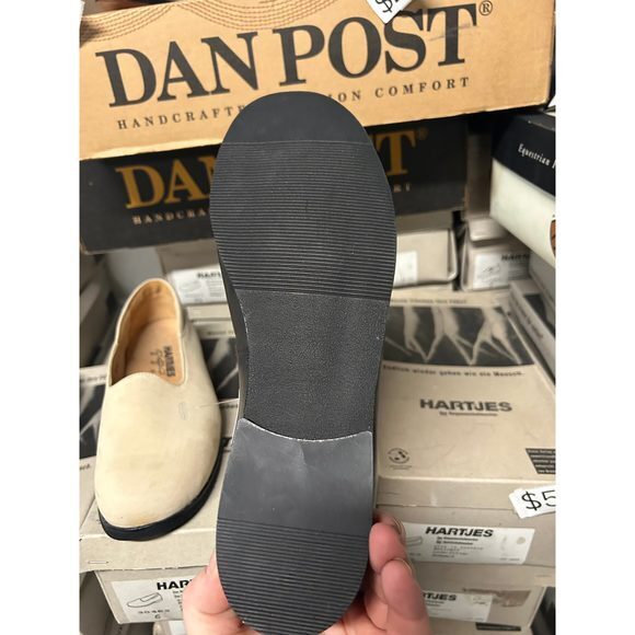 Vintage Hartjes‎ Women's Mary Jane Flats In Black Leather 30462 - Picture 4 of 4